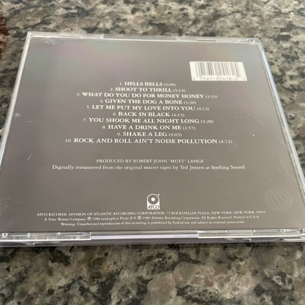 AC/DC - Back In Black CD - Picture 4 of 5